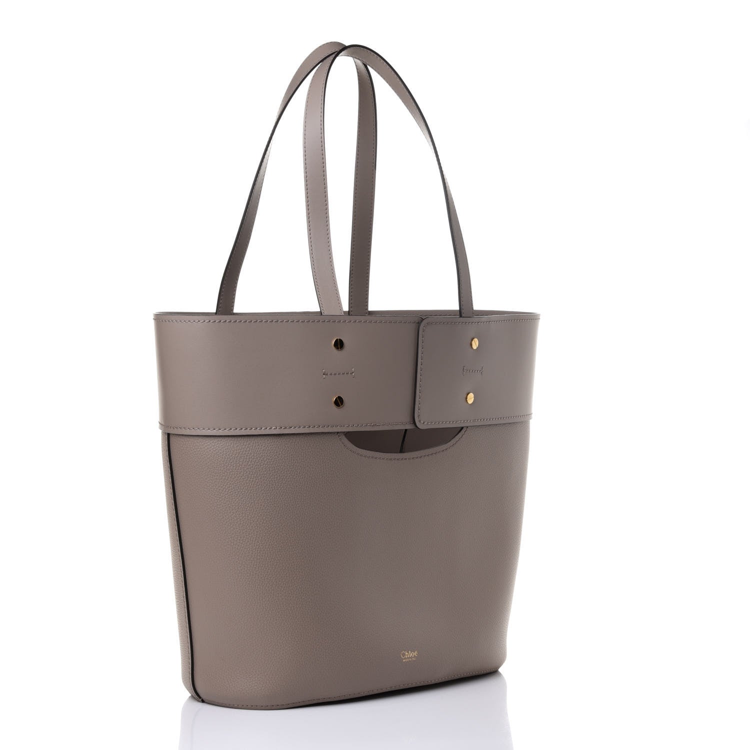Chloe Smooth Grained Calfskin Medium Aby Tote Motty Grey 2 of 4