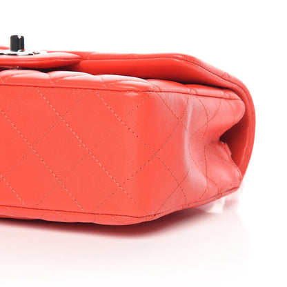 Chanel Lambskin Quilted Mini Rectangular Flap Red 9 of 10