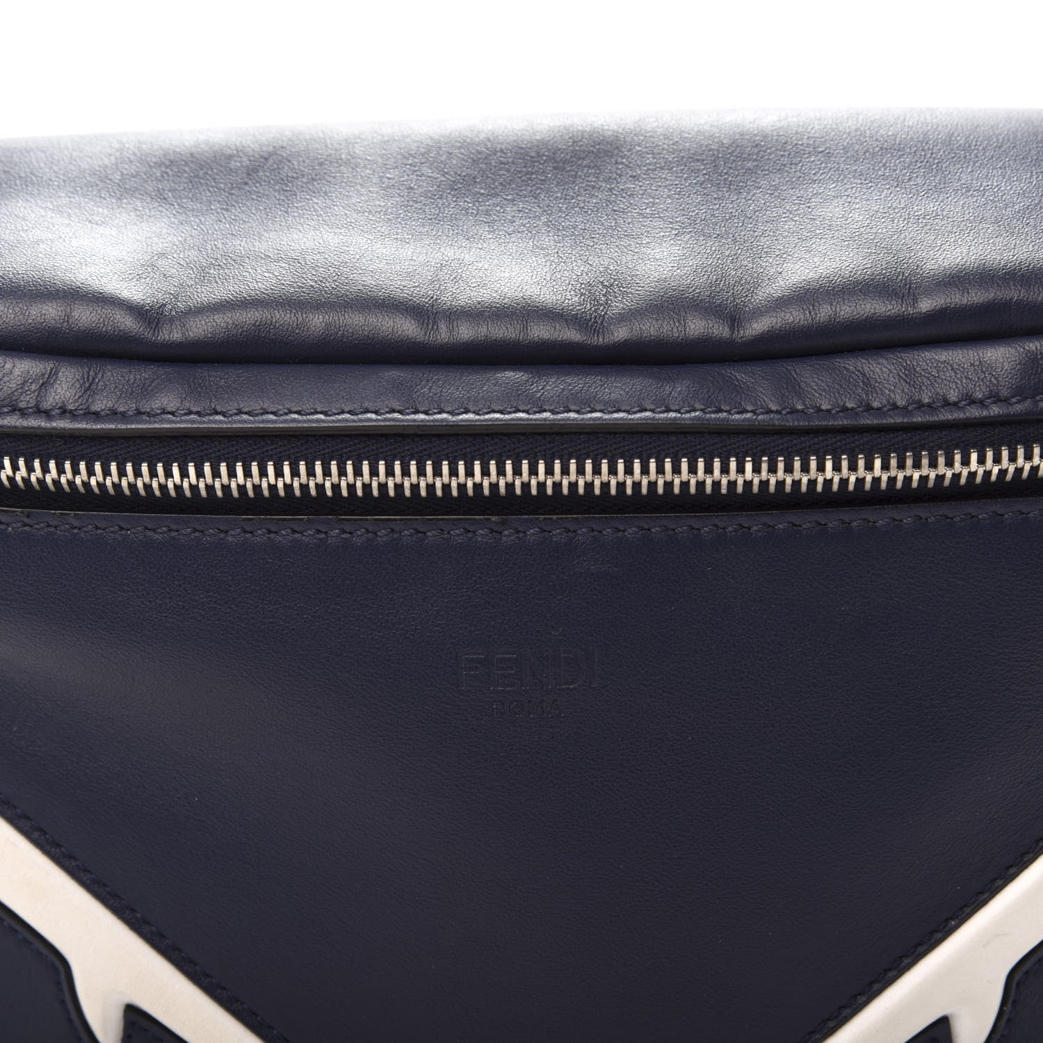 Fendi Vitello Grace Light Century Devil Eyes Belt Bag Navy White 12 of 12