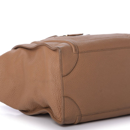 Celine Drummed Calfskin Mini Luggage Camel 6 of 9