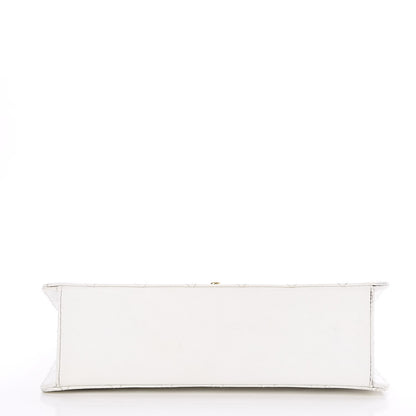 Chanel Caviar Quilted Jumbo Single Flap White 6 of 15