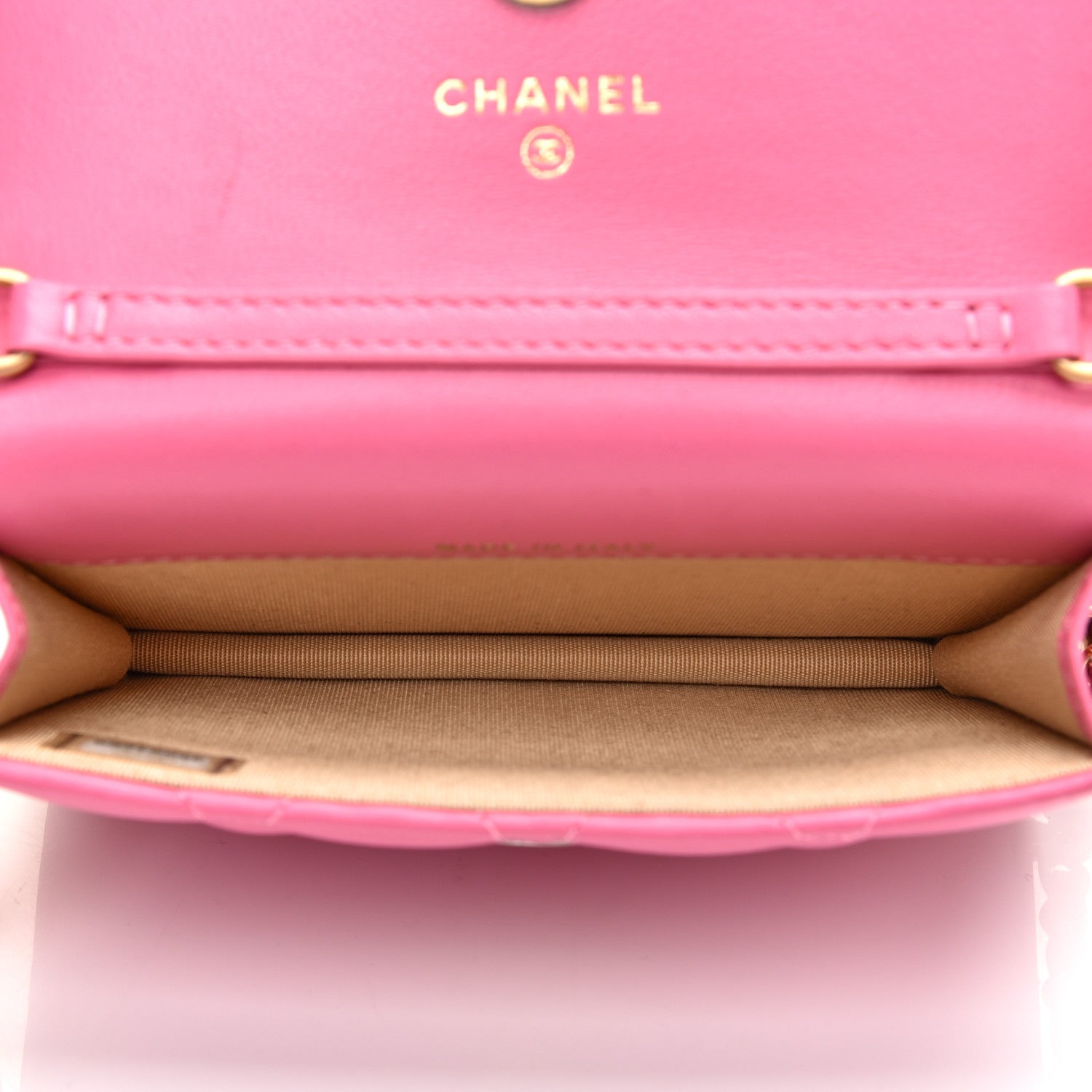 Chanel Lambskin Quilted Pearl Crush Clutch With Chain Pink 4 of 12