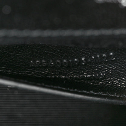 Saint Laurent Grain De Poudre Textured Mixed Matelasse Triquilt Small Monogram Satchel Black 8 of 12