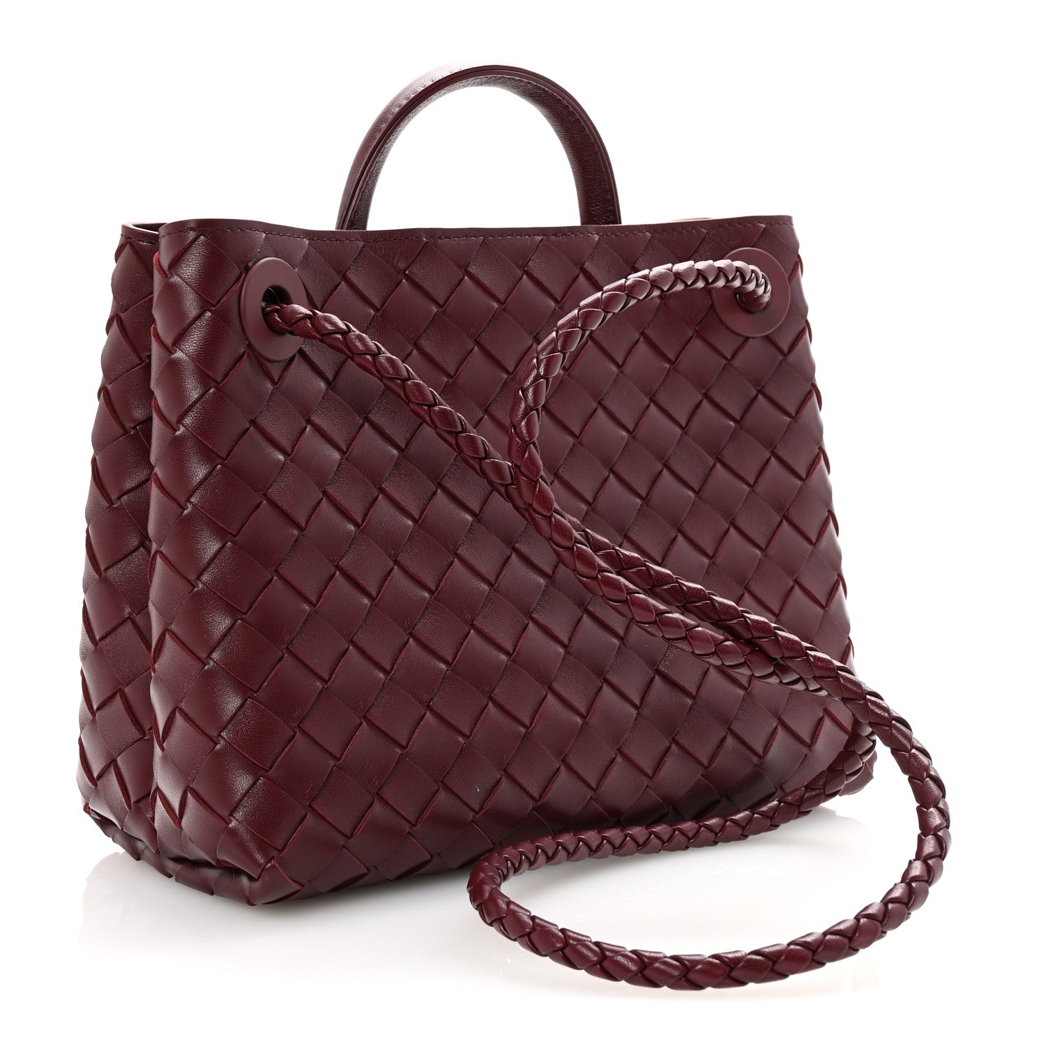 Bottega Veneta Nappa Intrecciato Small Andiamo Shoulder Bag Barolo 3 of 9