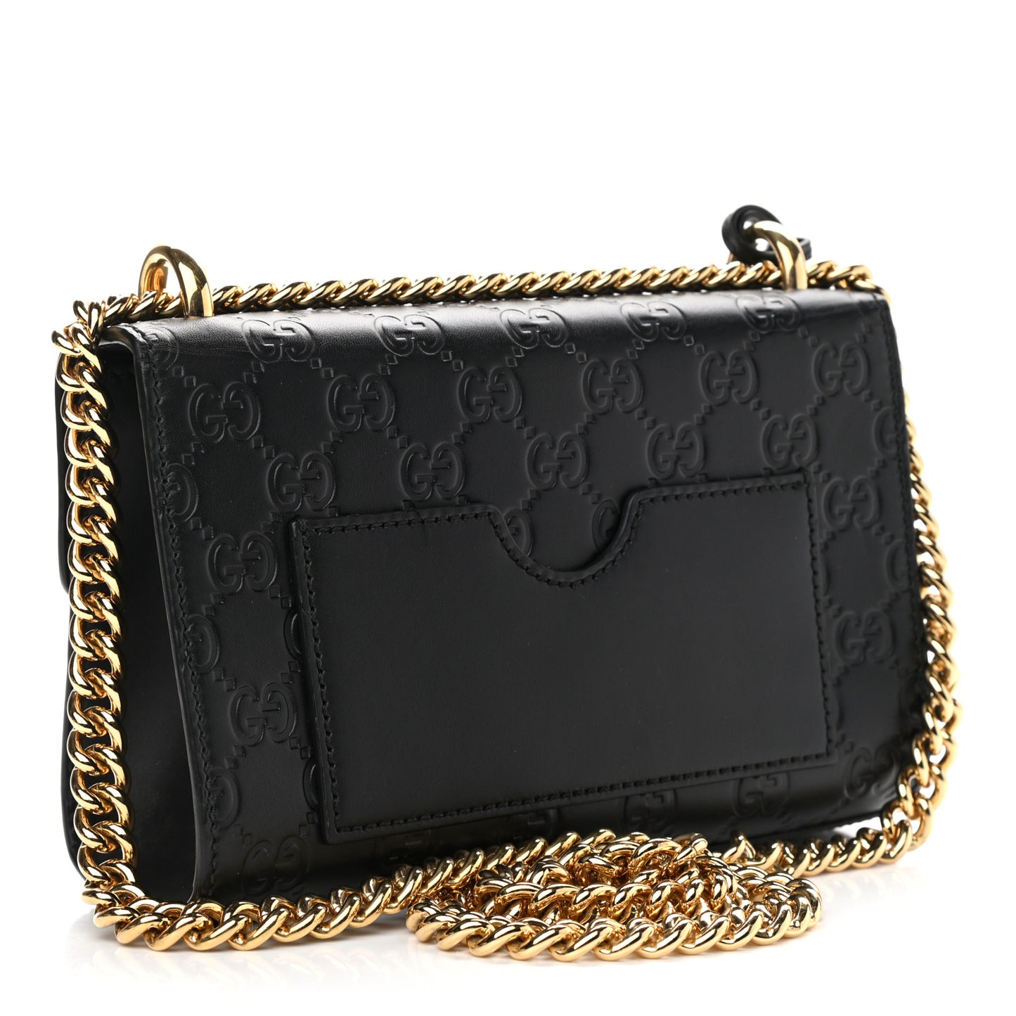 Guccissima Small Padlock Shoulder Bag Black