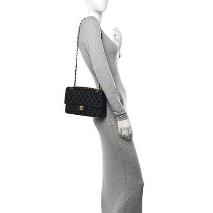 Chanel Lambskin Quilted Medium Double Flap Black 2 of 10