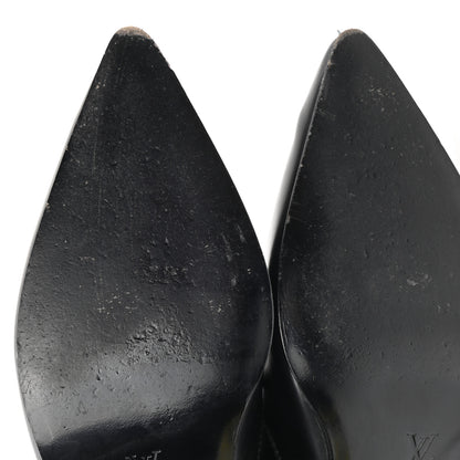 Louis Vuitton Calfskin Pointed Flat Boots 37 Black 9 of 11
