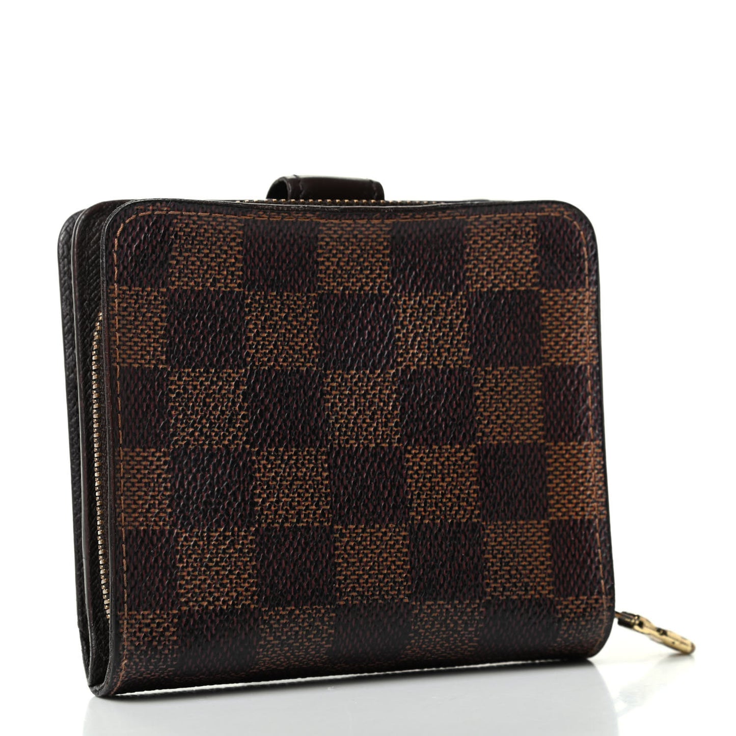 Damier Ebene Zippe Zipped Compact Wallet