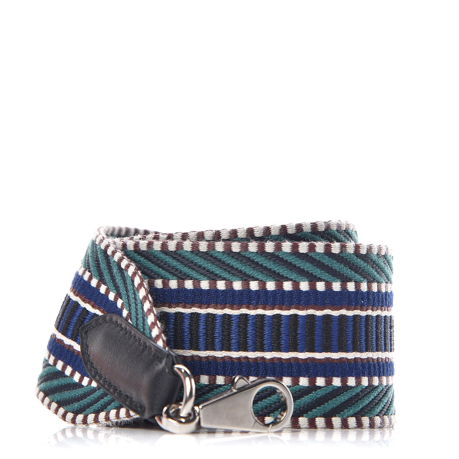 Hermes Toile Swift 50mm Sangle Cavale Shoulder Strap Malachite Bleu Electrique Black 1 of 6