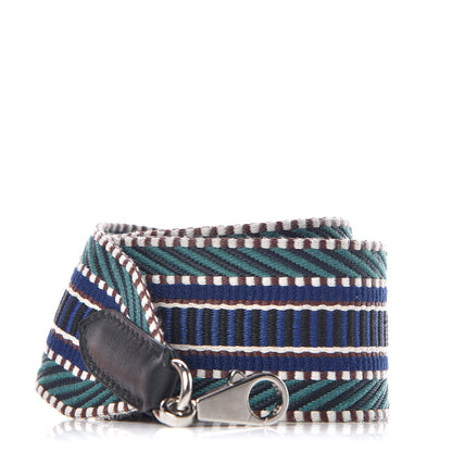 Hermes Toile Swift 50mm Sangle Cavale Shoulder Strap Malachite Bleu Electrique Black 1 of 6