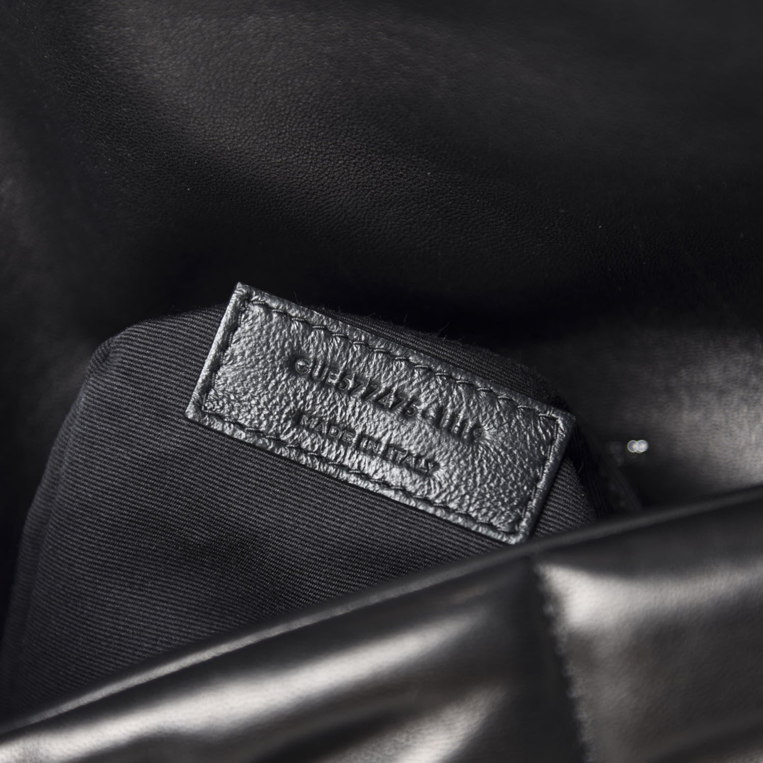 Saint Laurent Lambskin Quilted Medium Loulou Puffer Monogram Chain Satchel Black 10 of 11