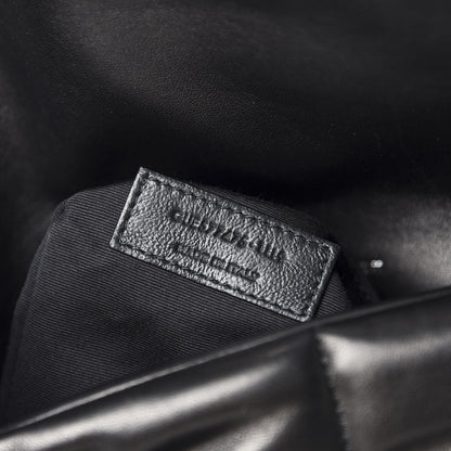 Saint Laurent Lambskin Quilted Medium Loulou Puffer Monogram Chain Satchel Black 10 of 11