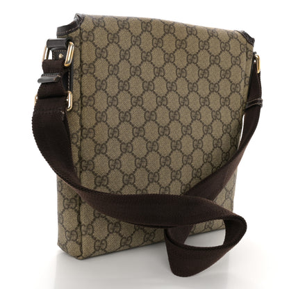 Gucci GG Plus Monogram Small Flap Messenger Bag Beige Dark Brown 3 of 12