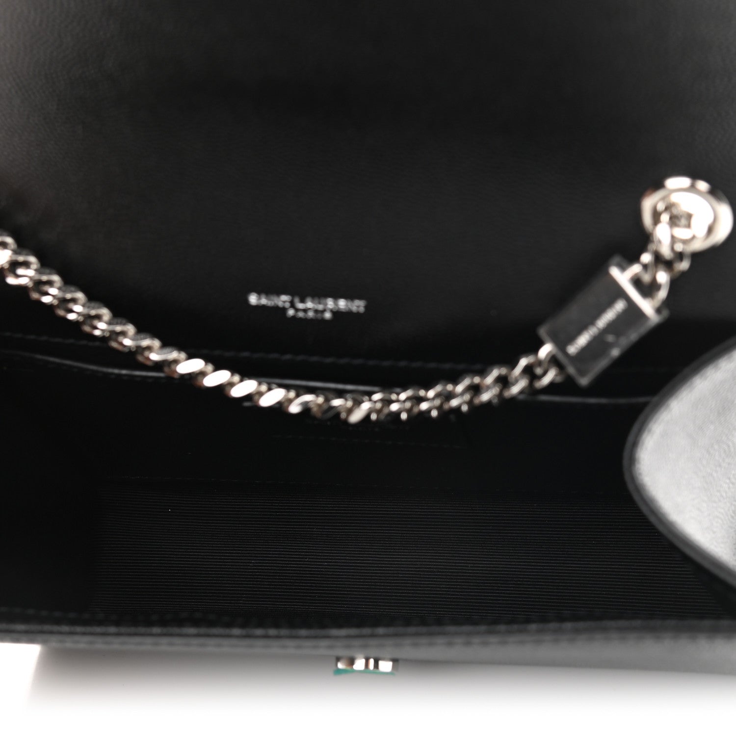 Saint Laurent Grain De Poudre Small Monogram Kate Satchel Black 5 of 8