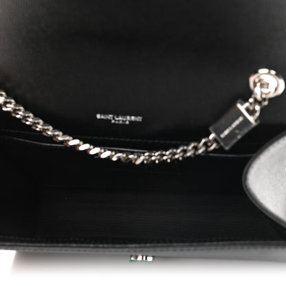 Saint Laurent Grain De Poudre Small Monogram Kate Satchel Black 5 of 8