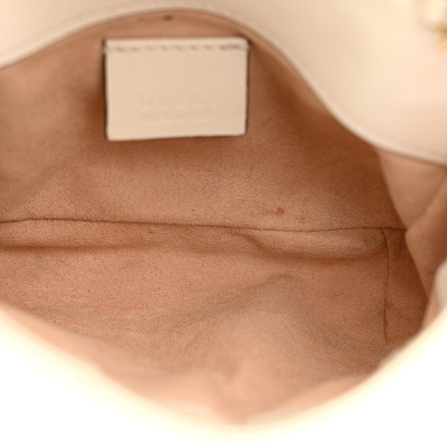 Gucci Calfskin Matelasse Super Mini GG Marmont Shoulder Bag White 11 of 16