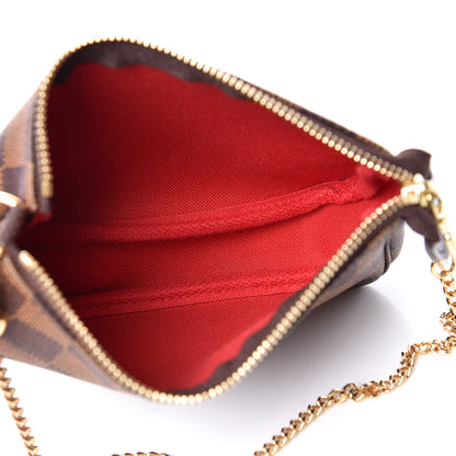 Louis Vuitton Damier Ebene Mini Pochette Accessories 8 of 9