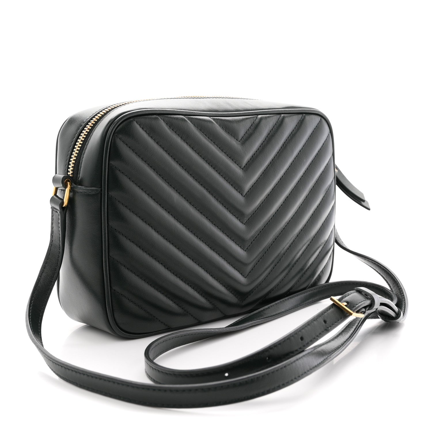 Saint Laurent Calfskin Matelasse Monogram Lou Camera Bag Military Green 3 of 11