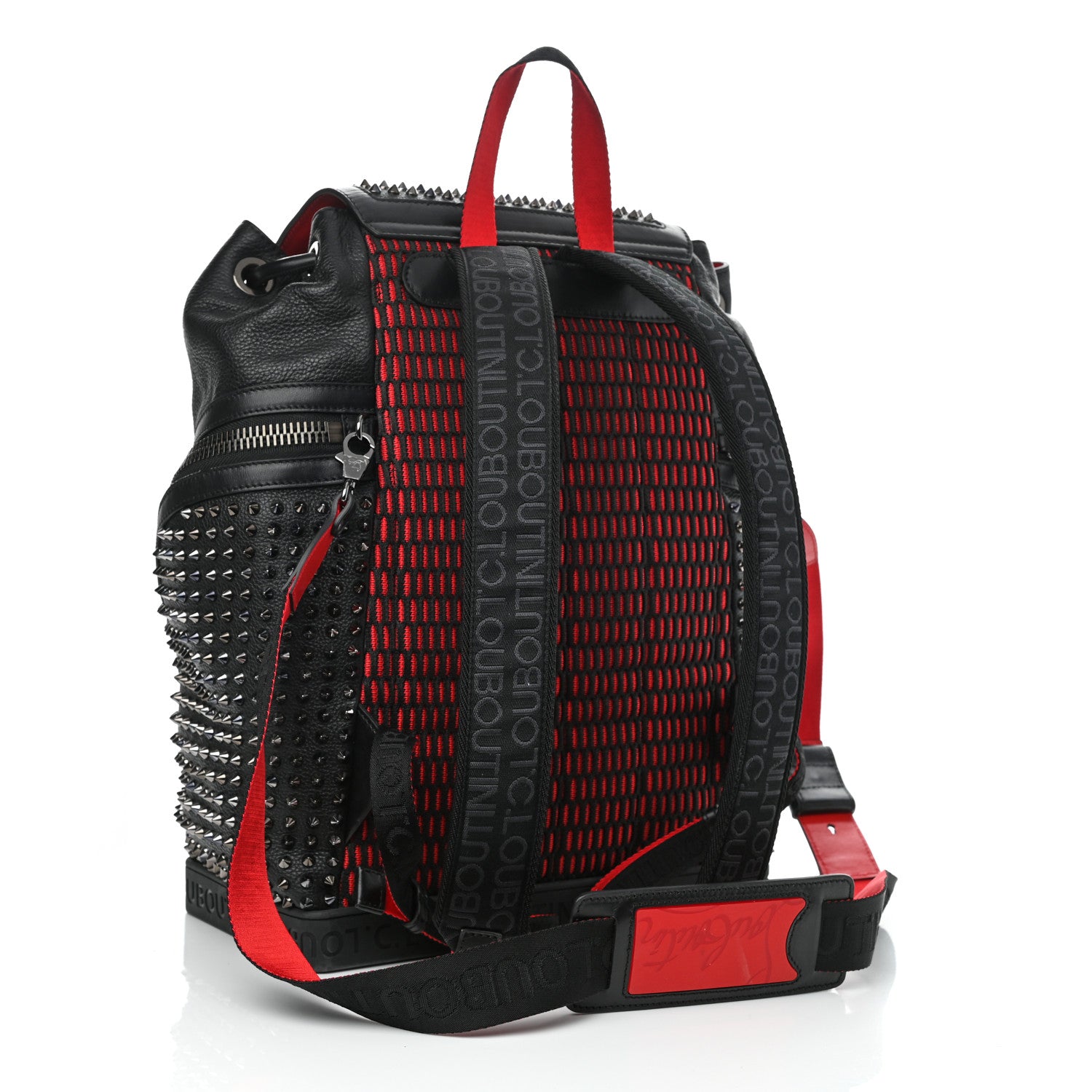 Christian Louboutin Calfskin Spiked Explorafunk Backpack Black 1112047 – FASHIONPHILE