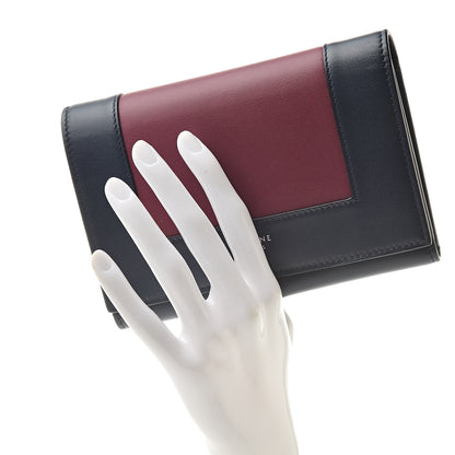 Celine Smooth Lambskin Small Frame Multifunction Wallet Steel Blue Plum 2 of 11