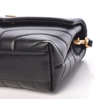 Saint Laurent Calfskin Y Quilted Monogram Toy Loulou Crossbody Bag Black 9 of 10