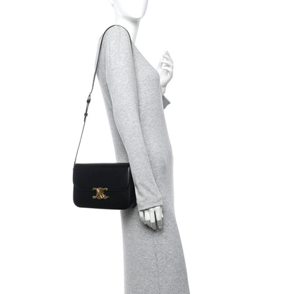 Celine Shiny Calfskin Medium Triomphe Black 2 of 10