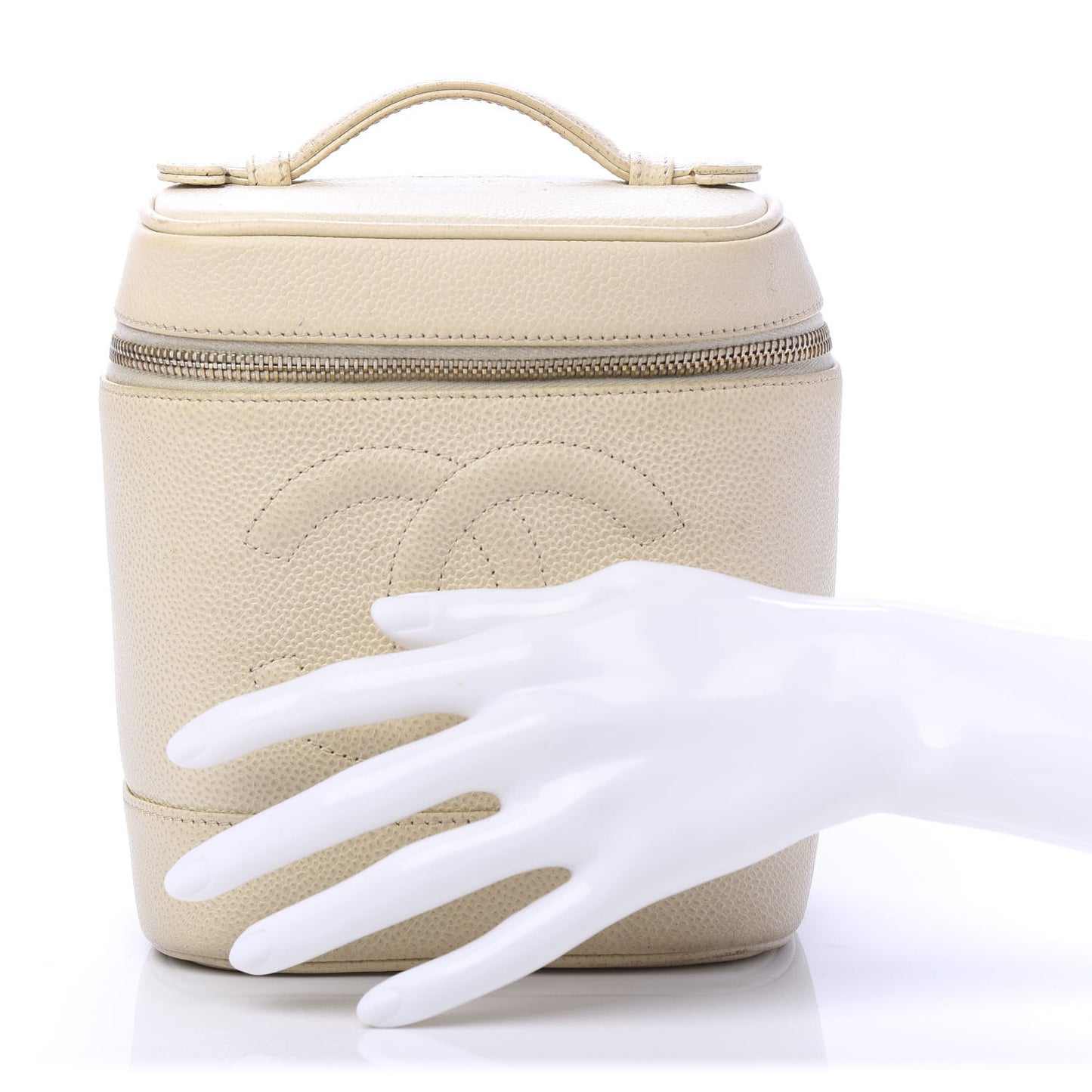 Caviar Cosmetic Vanity Bag Ivory