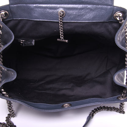 Saint Laurent Vintage Lambskin Chevron Monogram Medium Nolita Dark Smog 7 of 13