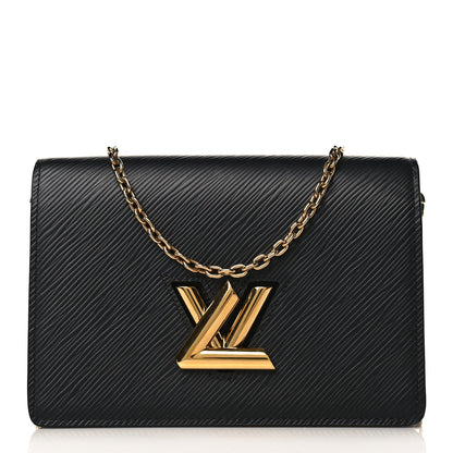 Louis Vuitton Epi Twist Belt Chain Wallet Black 1 of 8