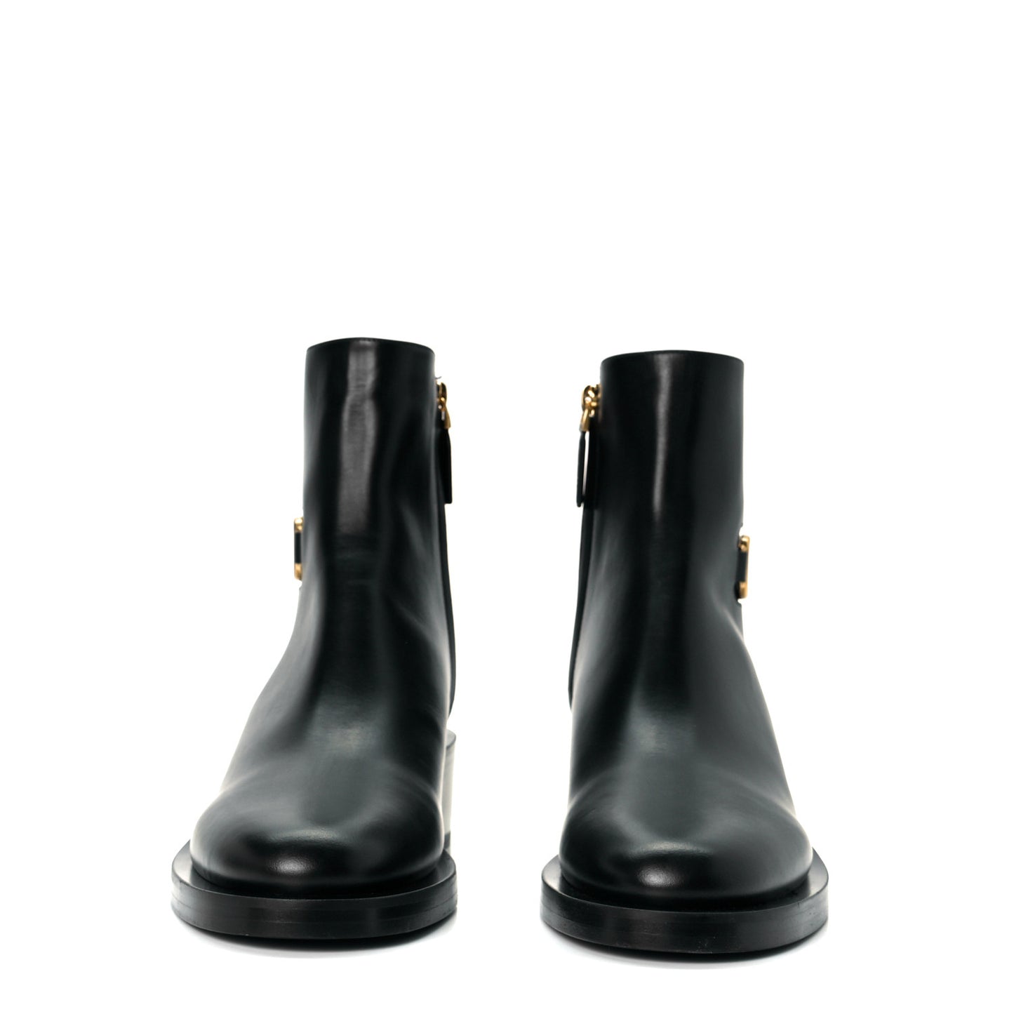 Calfskin VLogo 30mm Ankle Boots 39 Black