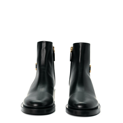 Valentino Garavani Calfskin VLogo 30mm Ankle Boots 39 Black 3 of 7