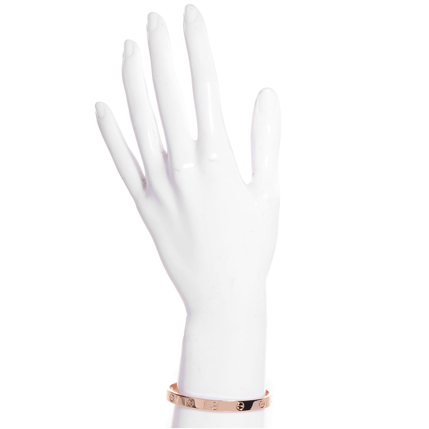 18K Pink Gold LOVE Cuff Bracelet 17