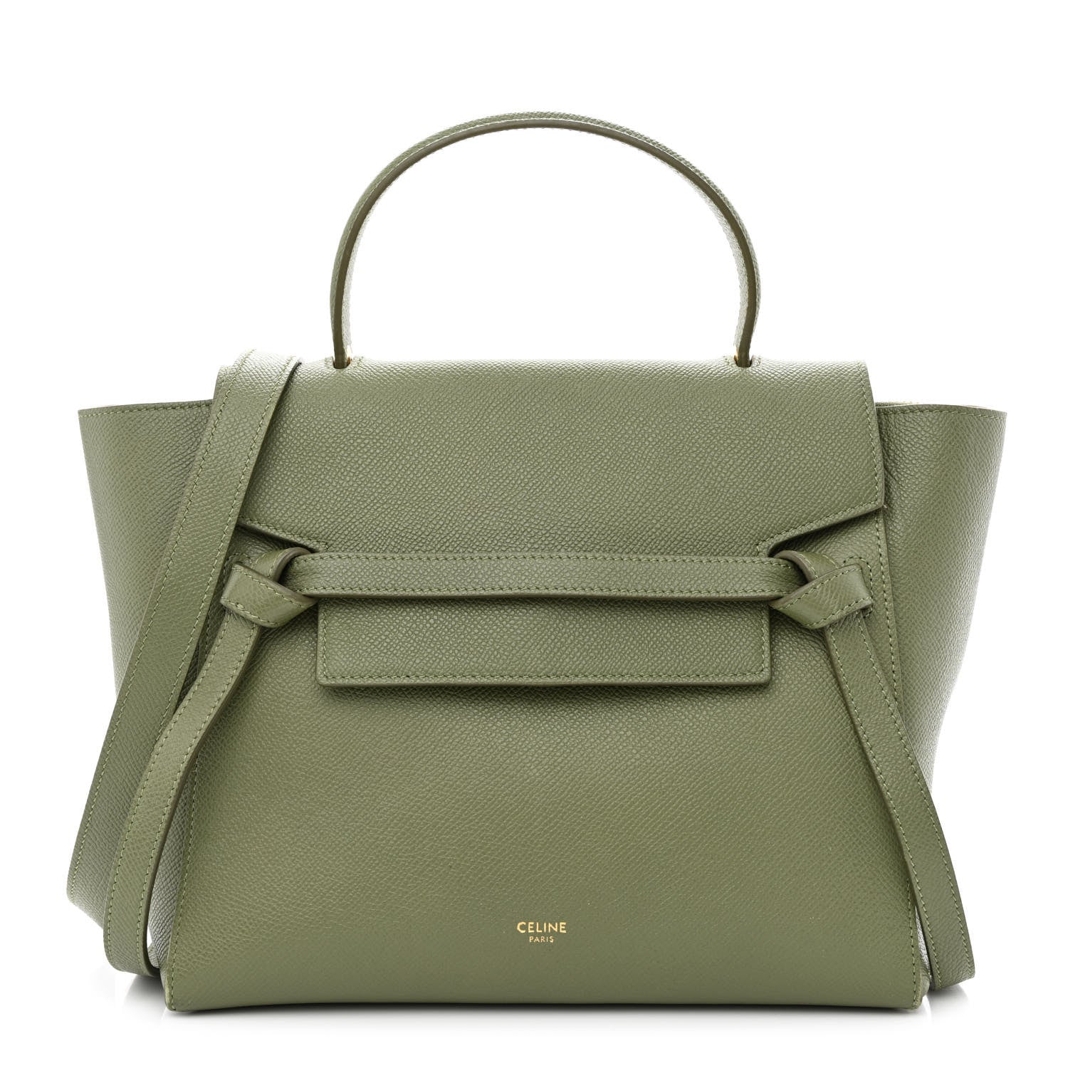 Celine Grained Calfskin Micro Belt Bag Army Green 1 of 11