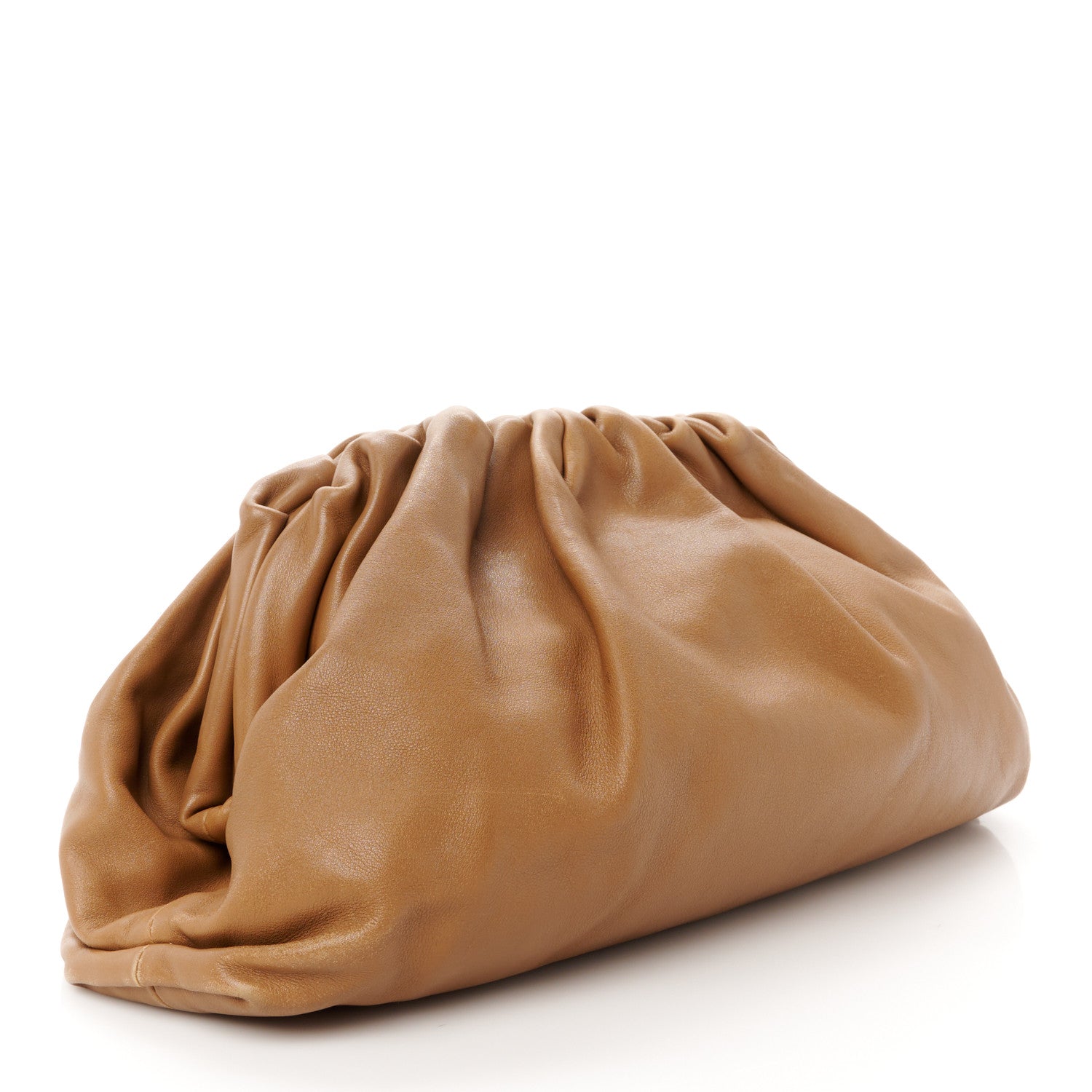 Bottega Veneta Smooth Butter Calf The Pouch Oversized Clutch Teak 3 of 9