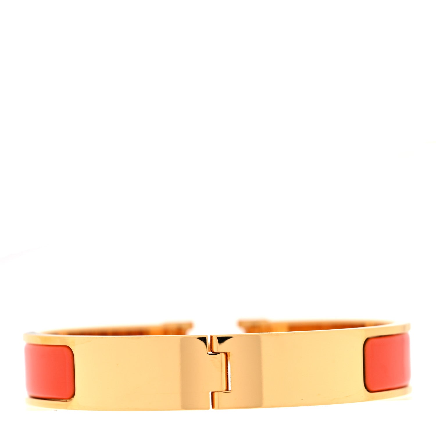 Hermes Enamel Narrow Clic Clac H Bracelet PM Orange Fruite 3 of 5