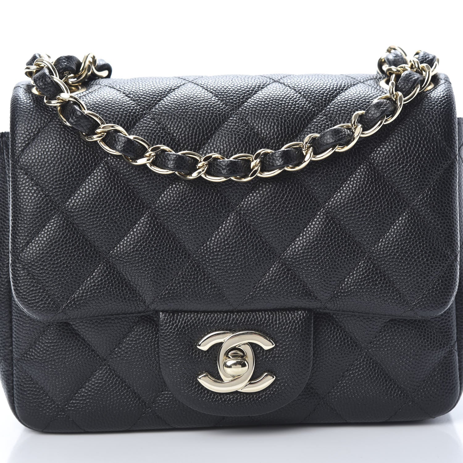 Chanel Caviar Quilted Mini Square Flap Black 8 of 10