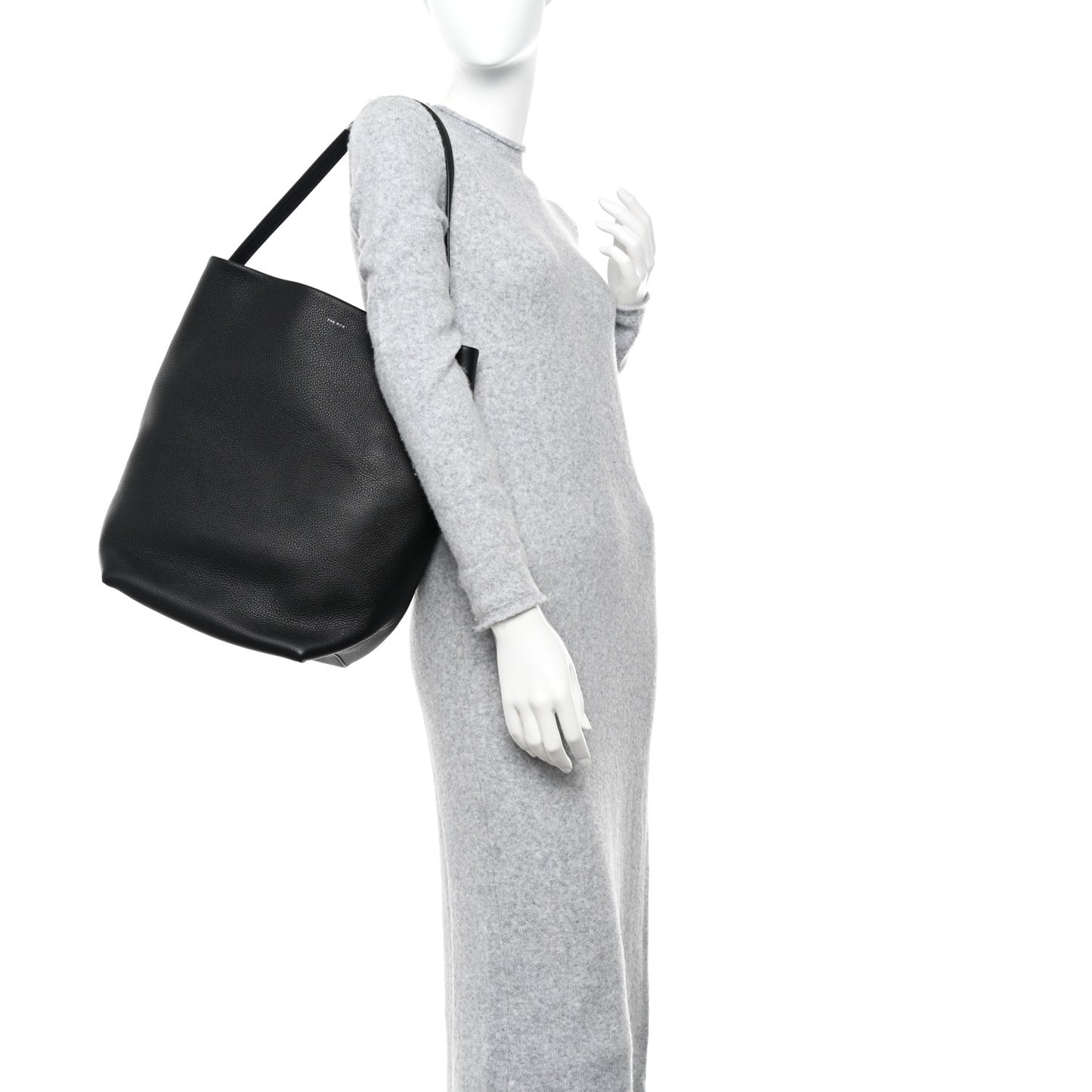 Grained Calfskin Large N/S Park Tote Black