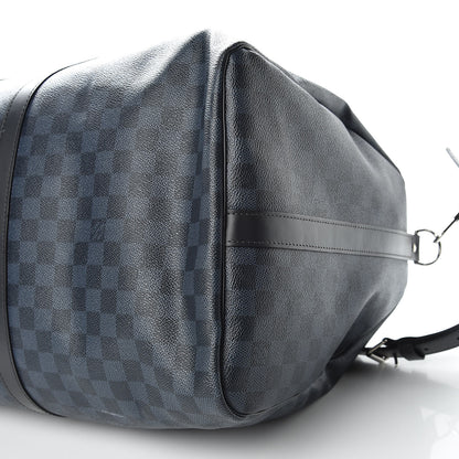 Louis Vuitton Damier Cobalt Jungle Keepall Bandouliere 55 10 of 12