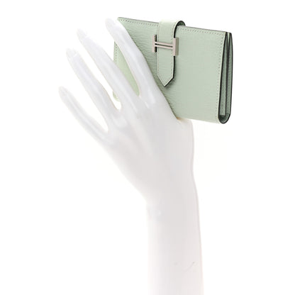 Hermes Chevre Mysore Bearn Card Holder Wallet Vert Peppermint 2 of 7