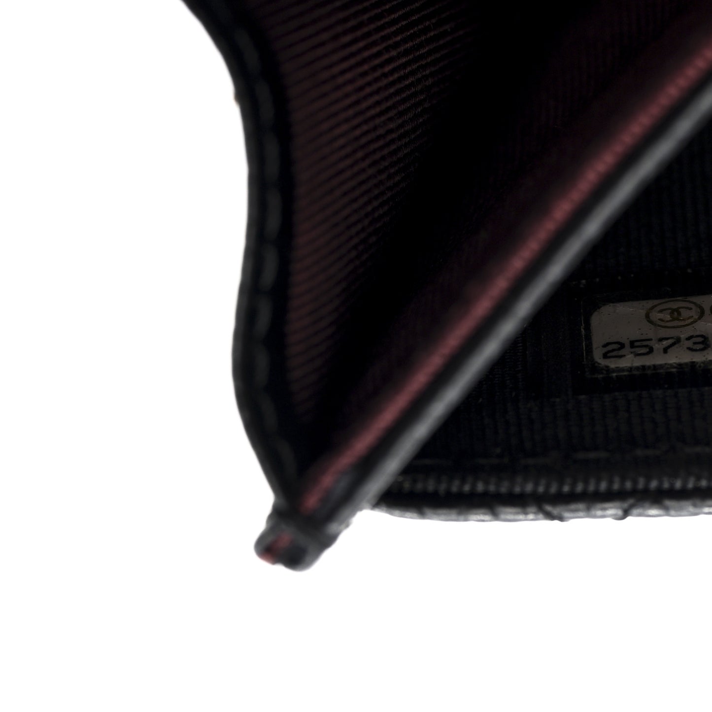 Caviar Quilted Flap Card Holder Wallet Black