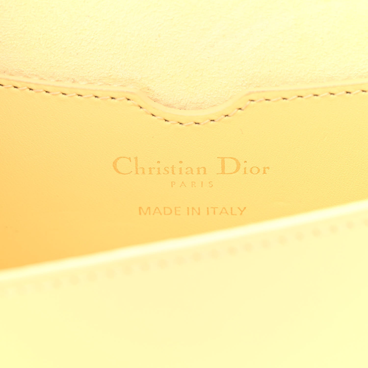 Christian Dior Box Calfskin East West Bobby Bag Pale Yellow 6 of 14