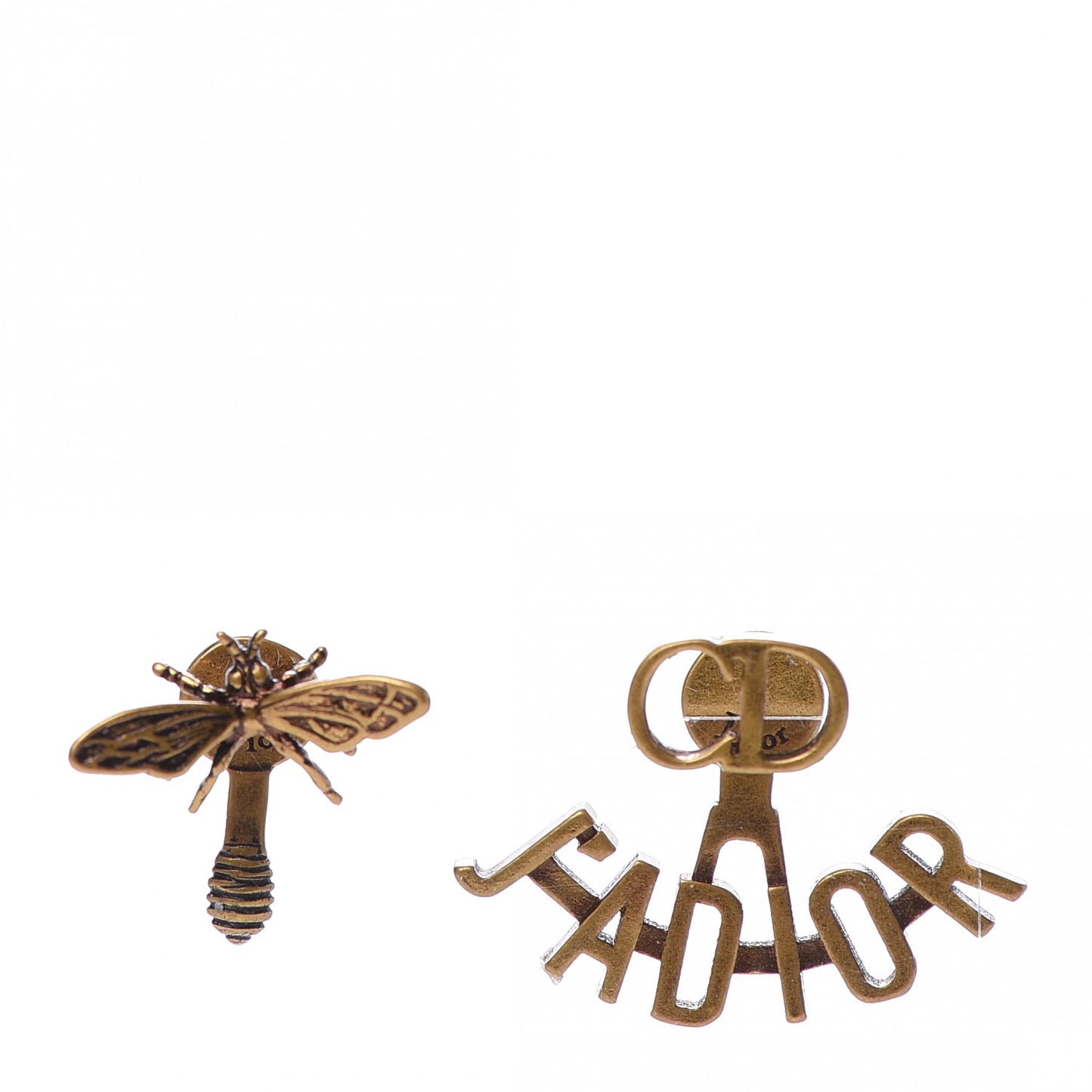 Metal J'Adior Earrings Aged Gold