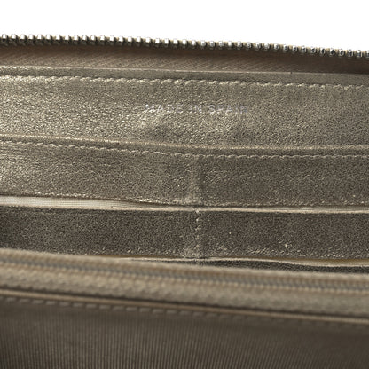 Chanel Iridescent Lambskin Quilted CC Long Zipped Wallet Gold 7 of 12