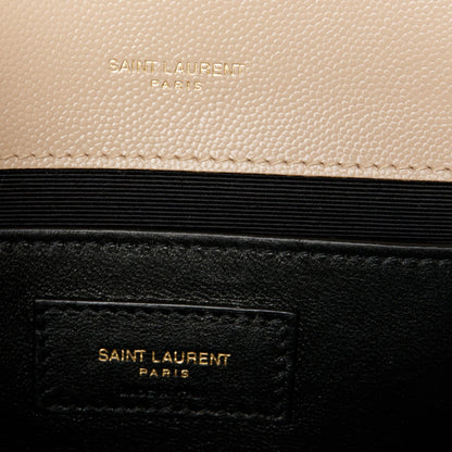 Saint Laurent Grain De Poudre Medium Monogram Kate Satchel Nude Powder 6 of 11