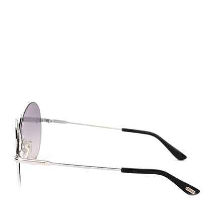 Tom Ford Metal Rania-02 Oval Sunglasses TF564 Silver 3 of 7