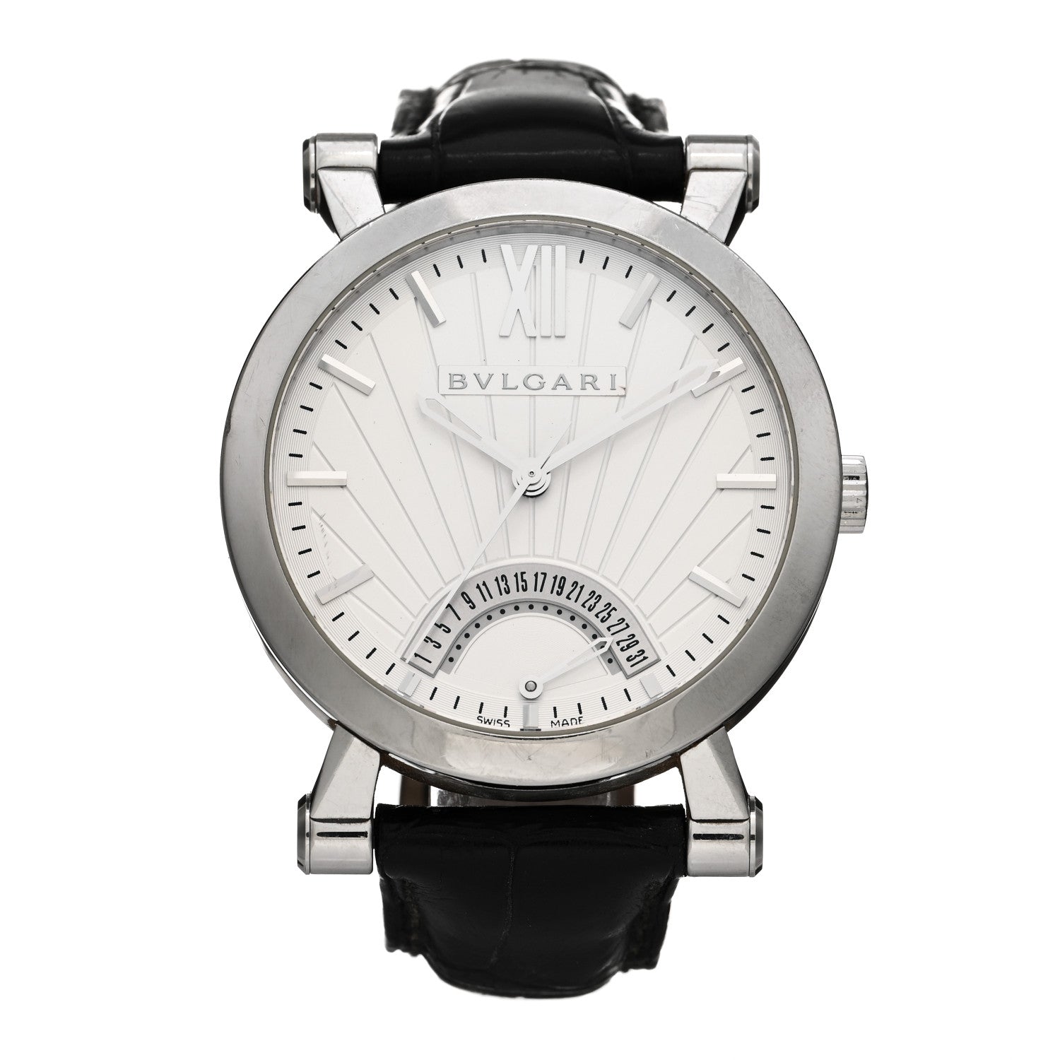 Bulgari Stainless Steel Alligator 42mm Sotirio Retrograde Date Automatic Watch 1 of 6