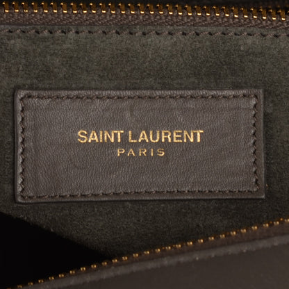 Saint Laurent Calfskin Classic Duffle 12 Fog 6 of 7