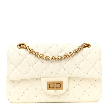 Chanel Aged Calfskin Quilted 2.55 Reissue Mini Flap White White 1 of 10