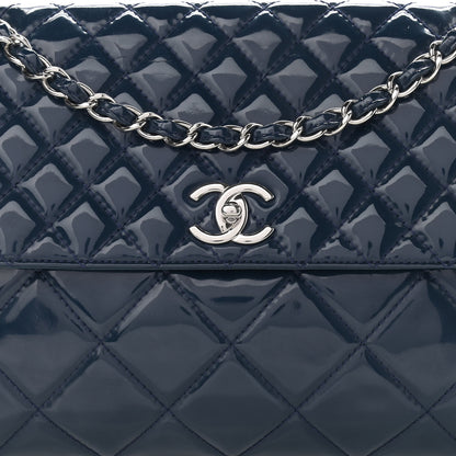 Chanel Vinyl Quilted In the Business Flap Bag Navy Blue 8 of 12