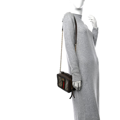 Gucci GG Supreme Monogram Mini Ophidia Top Handle Shoulder Bag Brown 2 of 11